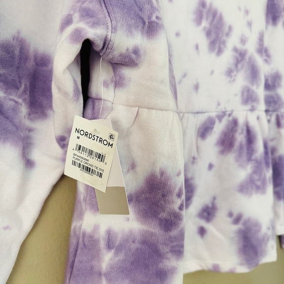 NWT Nordstrom BP Purple Tie Dye Sweatshirt M - Picture 6 of 8